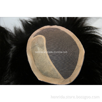Toupee, Made of 100% Human Hair, Available in Various Density and Lace Sizes